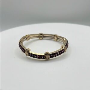 1320. Cara New‎ York Gold and Red Gemstone Bracelet